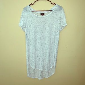 White Speckled See Through T-Shirt